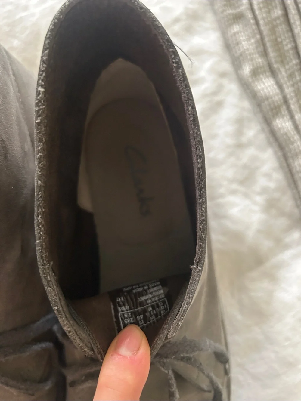 Clarks Gray Suede/Leather Chukka Boots